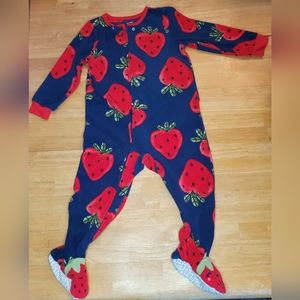 Carters Strawberry footie pajamas 2T